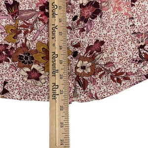 Knox Rose Women's Multicolor Floral Long Sleeve Blouse Size Medium #1492